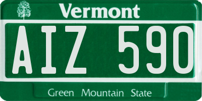VT license plate AIZ590