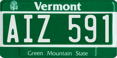 VT license plate AIZ591
