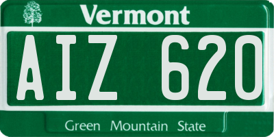 VT license plate AIZ620