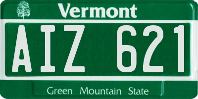 VT license plate AIZ621