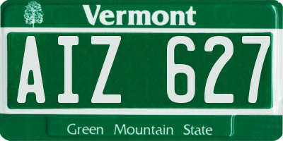 VT license plate AIZ627