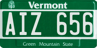 VT license plate AIZ656