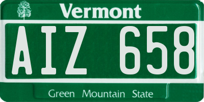 VT license plate AIZ658