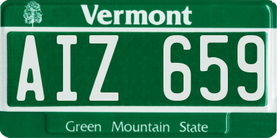 VT license plate AIZ659