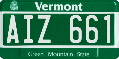 VT license plate AIZ661