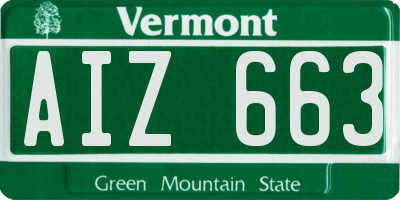 VT license plate AIZ663