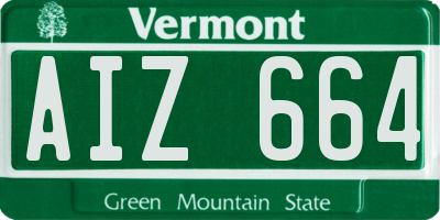 VT license plate AIZ664