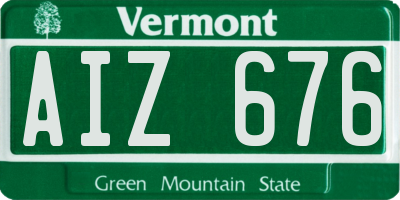 VT license plate AIZ676