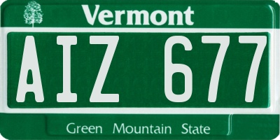 VT license plate AIZ677