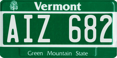 VT license plate AIZ682
