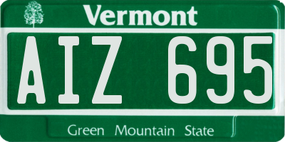 VT license plate AIZ695