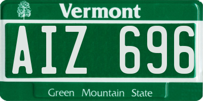 VT license plate AIZ696