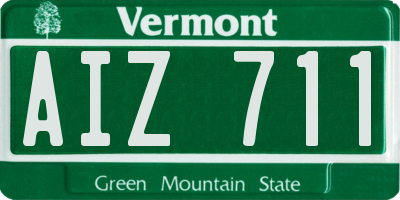 VT license plate AIZ711