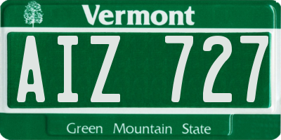 VT license plate AIZ727