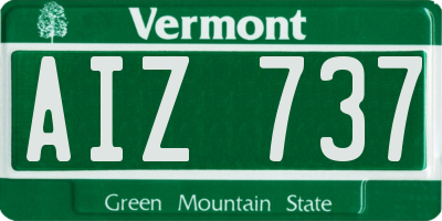 VT license plate AIZ737