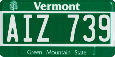 VT license plate AIZ739