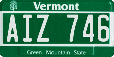 VT license plate AIZ746