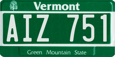 VT license plate AIZ751