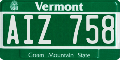 VT license plate AIZ758