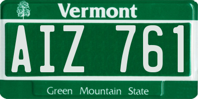 VT license plate AIZ761