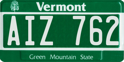 VT license plate AIZ762