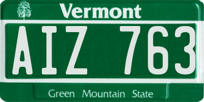 VT license plate AIZ763