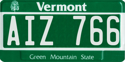 VT license plate AIZ766