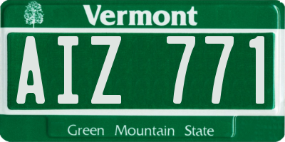 VT license plate AIZ771