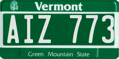 VT license plate AIZ773