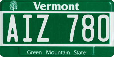 VT license plate AIZ780