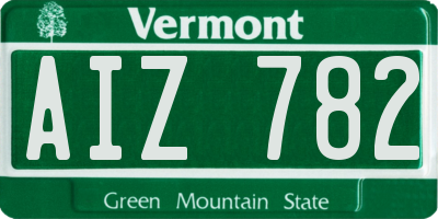 VT license plate AIZ782