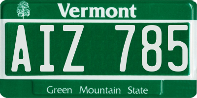 VT license plate AIZ785