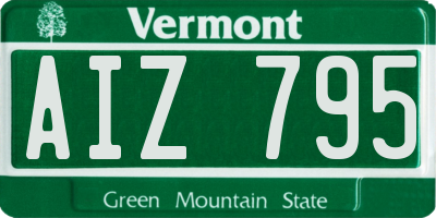 VT license plate AIZ795