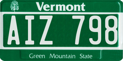 VT license plate AIZ798