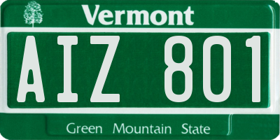 VT license plate AIZ801