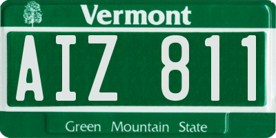 VT license plate AIZ811