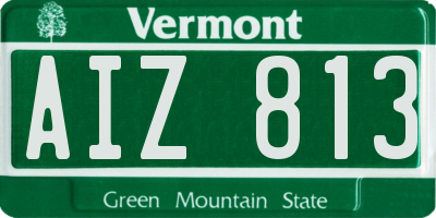 VT license plate AIZ813