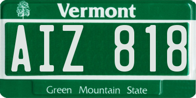 VT license plate AIZ818
