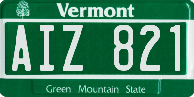 VT license plate AIZ821