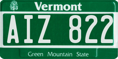 VT license plate AIZ822