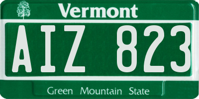 VT license plate AIZ823