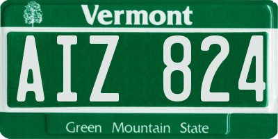VT license plate AIZ824