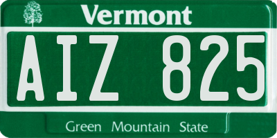 VT license plate AIZ825