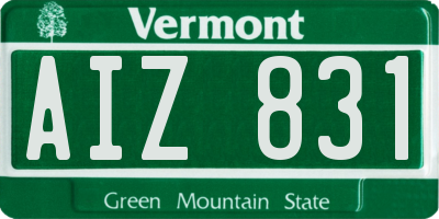 VT license plate AIZ831