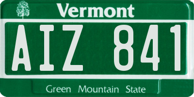VT license plate AIZ841