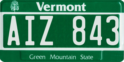 VT license plate AIZ843