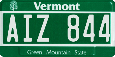 VT license plate AIZ844