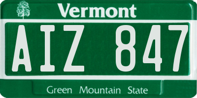 VT license plate AIZ847