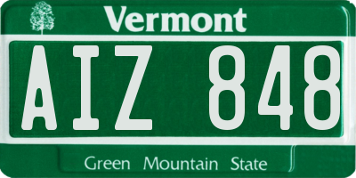 VT license plate AIZ848