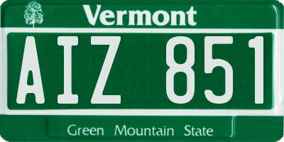 VT license plate AIZ851